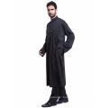 MOQ1 Custom High Quality Two Piece Sets Ethnic Thobe Casual Man Muslim Abaya Clothes Solid Turkish Dubai Arab Islamic Clothing